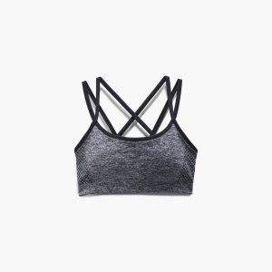 Reebok VB Seamless Textured Bh Damen - DunkelGrau - DE 387-DMQ